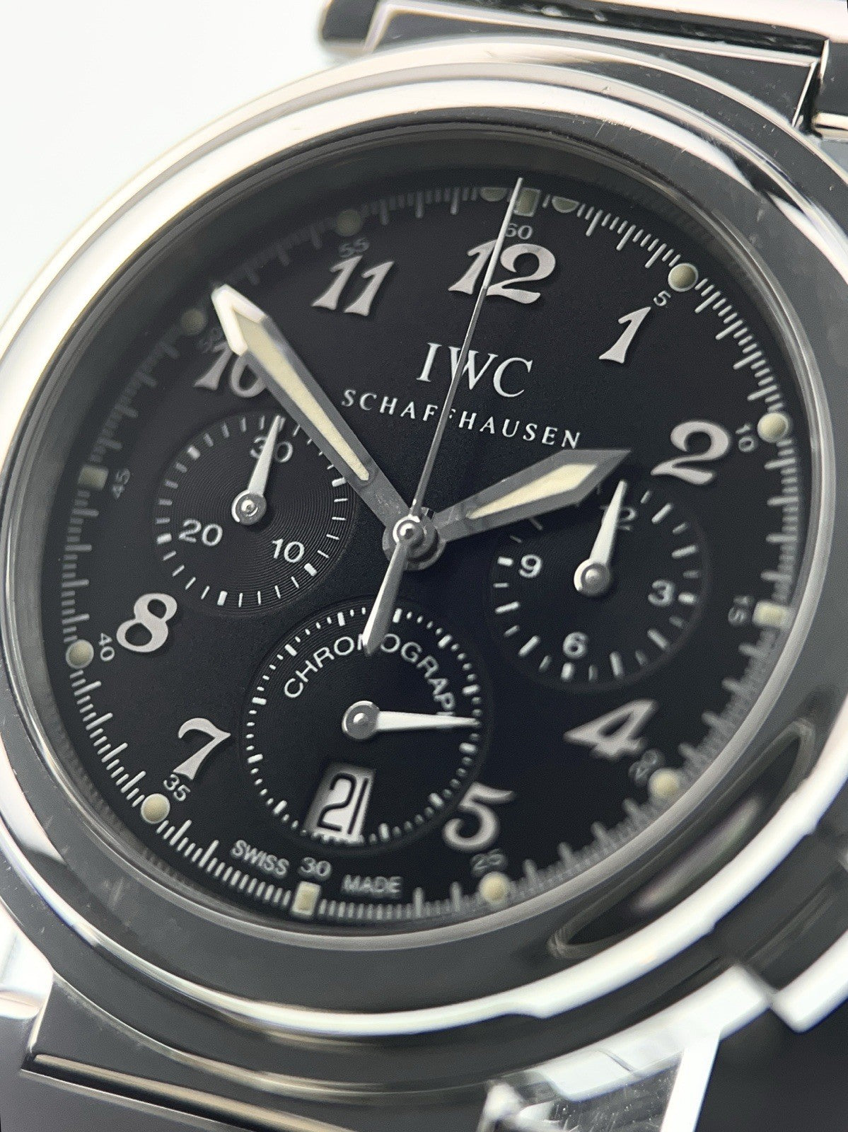 IWC Da Vinci Stainless Steel Black Dial 37mm Quartz Movement Mens IW372810