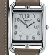Hermes Cape Cod Double Wrap White Dial Steel 29mm Quartz Women’s Watch CC2.710