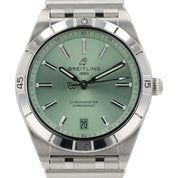 Breitling Chronomat Green Dial Stainless Steel 36mm Automatic Mens Watch A10380