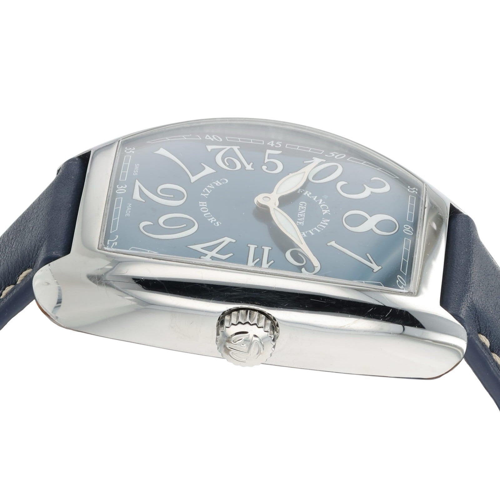 Franck Muller Crazy Hours Blue Dial Steel 43x33mm Automatic Mens 7880 CH II NR