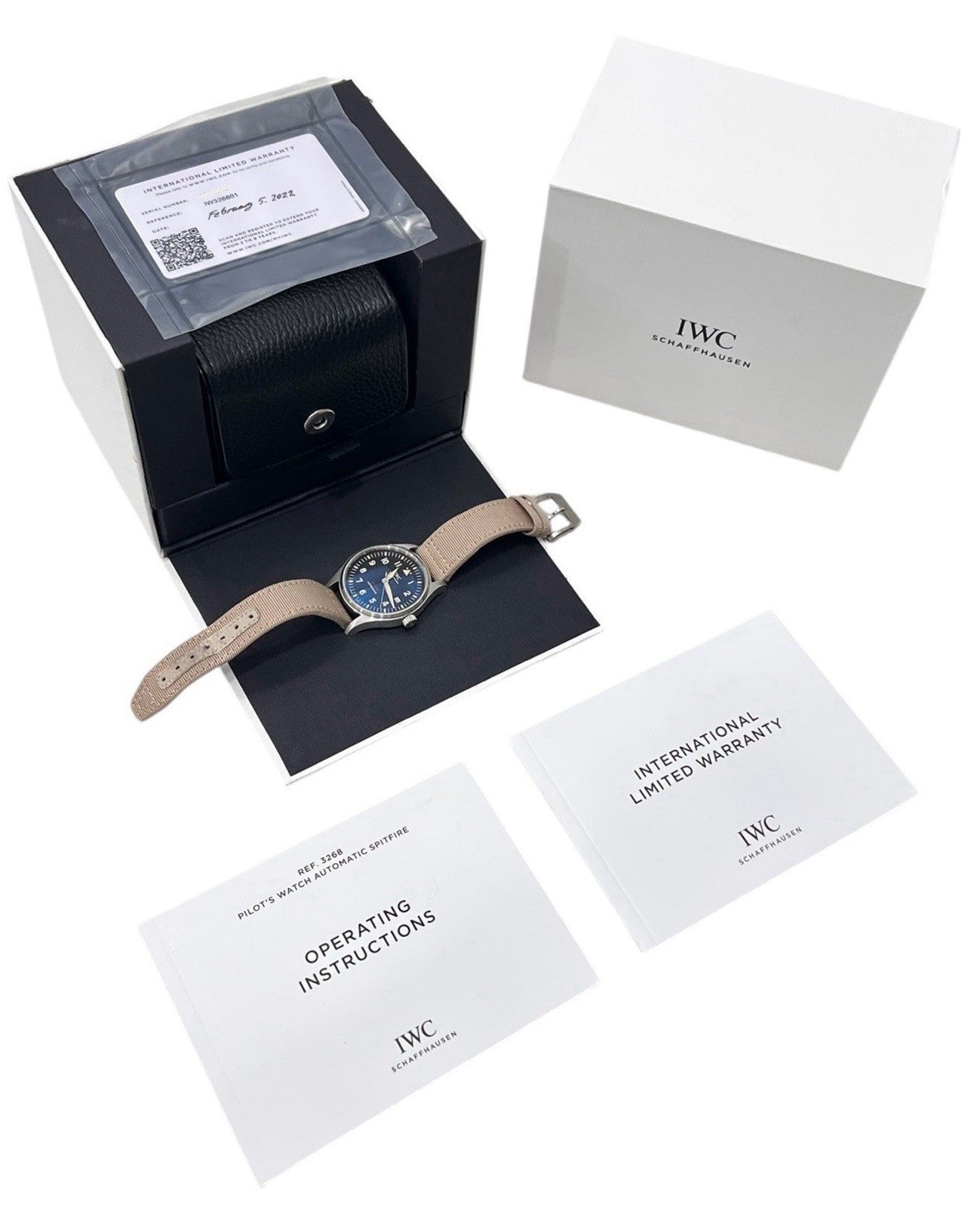 IWC Spitfire Stainless Steel Black Dial 39mm Automatic Men’s Watch IW326801