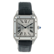 Cartier Santos Dumont Stainless Steel Silver Dial 43x31mm Quartz Mens WSSA0022