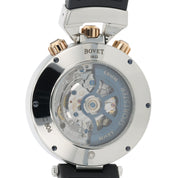 NEW 2025 Bovet Sportster Steel & Gold Black Carbon Dial 46mm Mens Watch SP0446