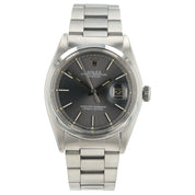 Rolex Datejust Gray Dial Stainless Steel 36mm Automatic Movement Mens Watch 1600