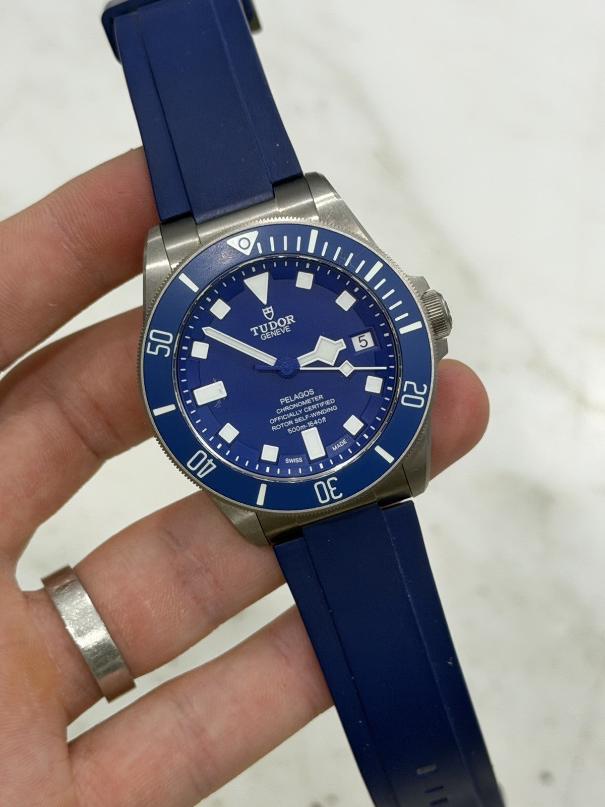 Tudor Pelagos Date Blue Dial Titanium Men's Watch 25600TB - Watch Only