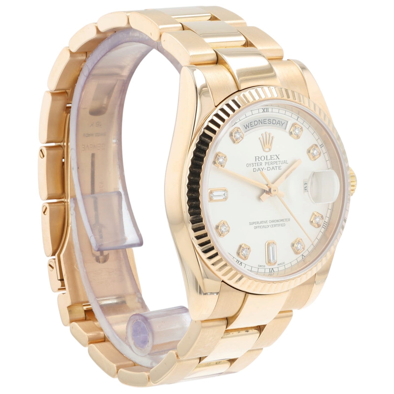 2026 RSC Rolex Day Date Silver Color Dial 18k Everose Gold 36mm Auto Mens 118235
