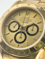 1991 Rolex Daytona 18k Yellow Gold 40mm Gold Tone Dial 40mm Automatic Mens 16528