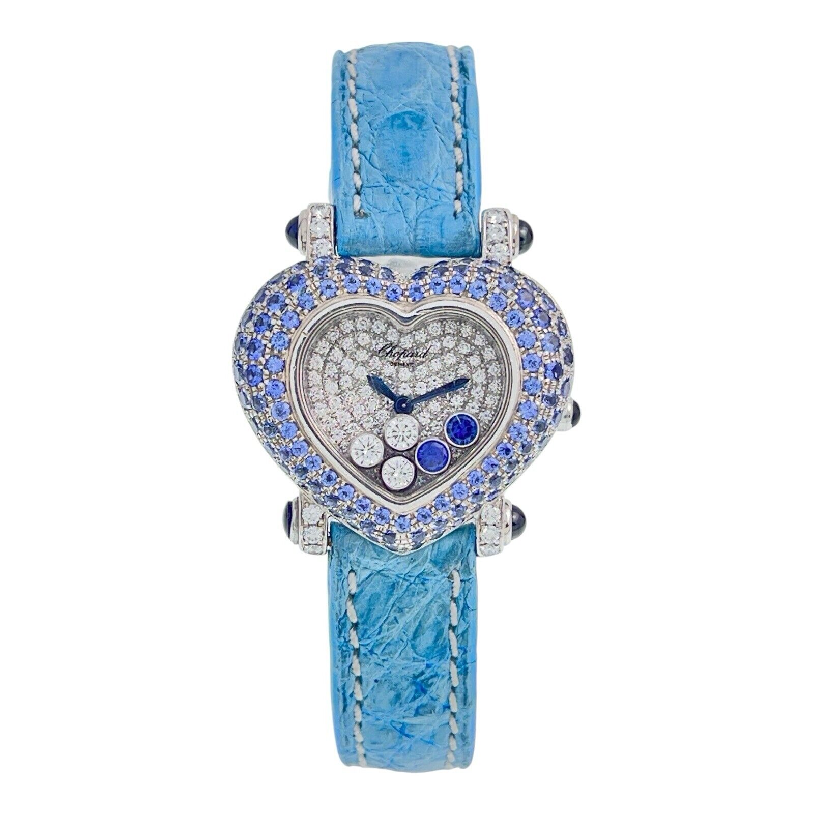 Chopard Heart 18k White Gold 30mm Quartz Factory Diamonds Women’s Watch 490084