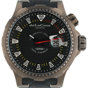 DeLaCour Promess Titanium Black Dial 48mm Automatic Movement Mens Watch 600049