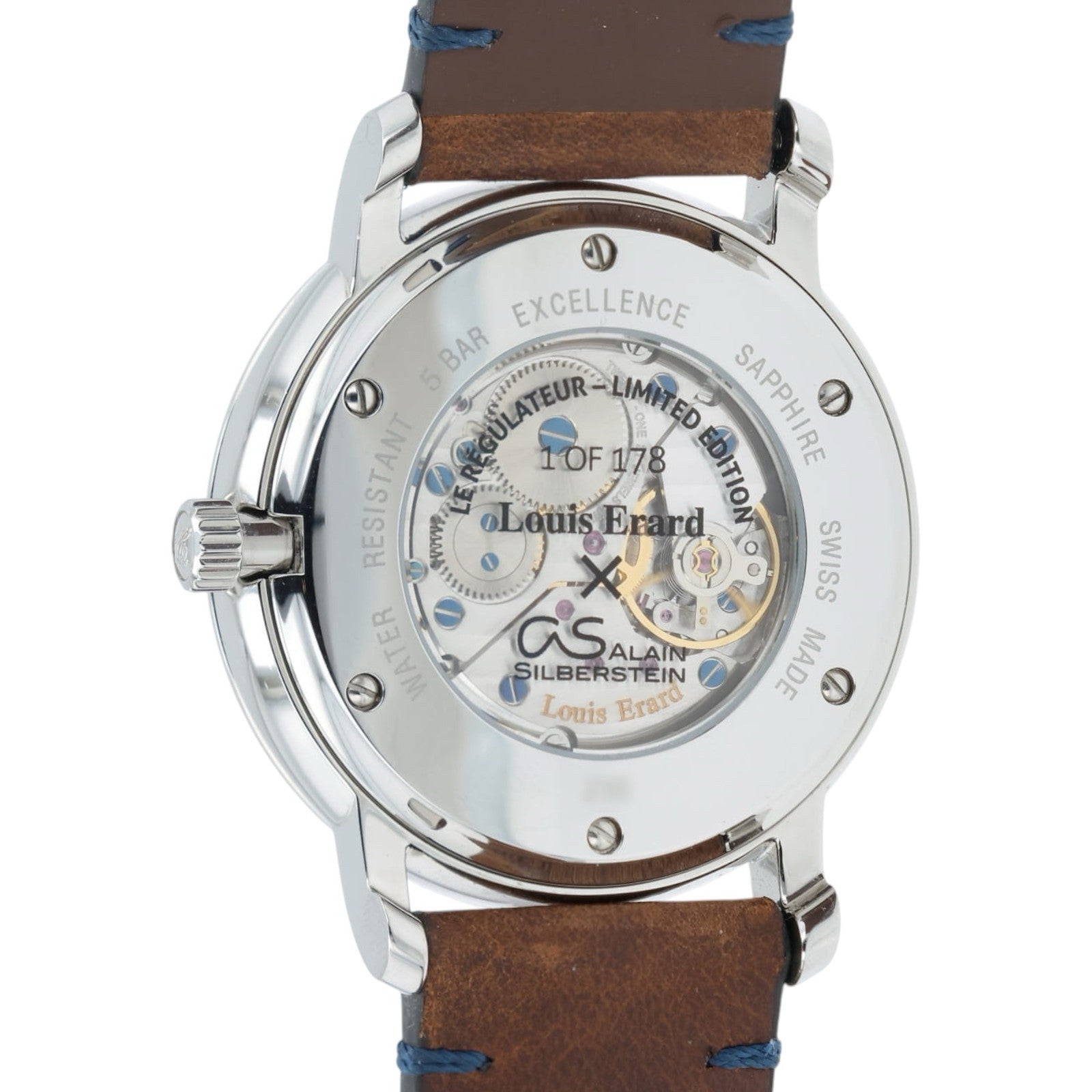 Louis Erard Le Regulateur Silver Dial Steel 40mm Manual Wind Mens Watch