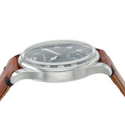 Montblanc 1858 Black Dial Stainless Steel 44mm Manual Wind Movement Men’s 7333