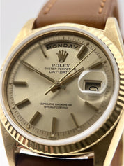 Rolex Day-Date President 18k Yellow Gold Dial 36mm Vintage Auto Watch 1803