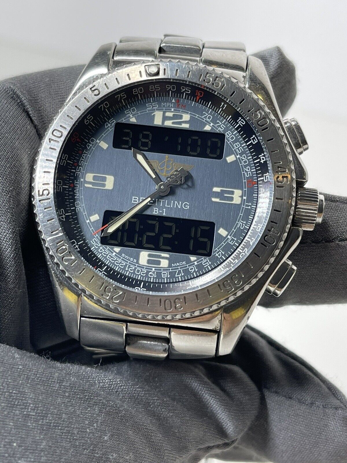 breitling analog digital watch