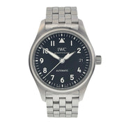 IWC Pilot Date Stainless Steel Black Dial 36mm Automatic Men's Watch IW324010
