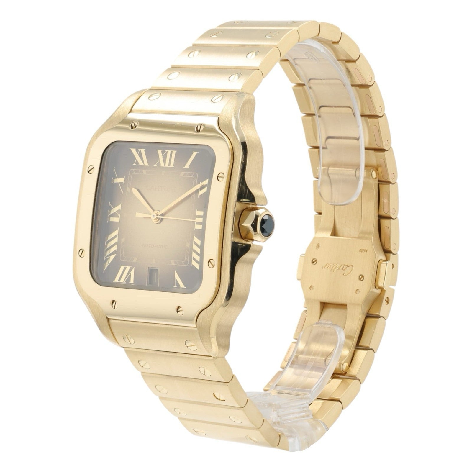 Cartier Santos De Cartier Sunray Brown Dial 39.8mm Automatic Mens Watch WGSA0095