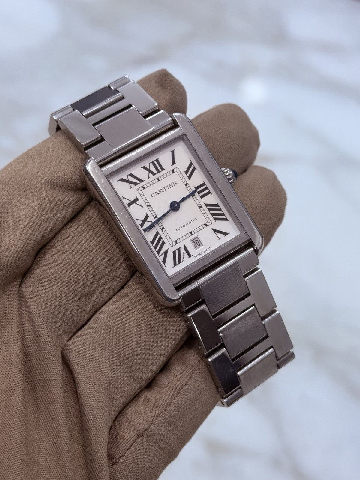 Cartier Tank Solo XL 3515 Stainless Steel 31mm Automatic Watch W5200028