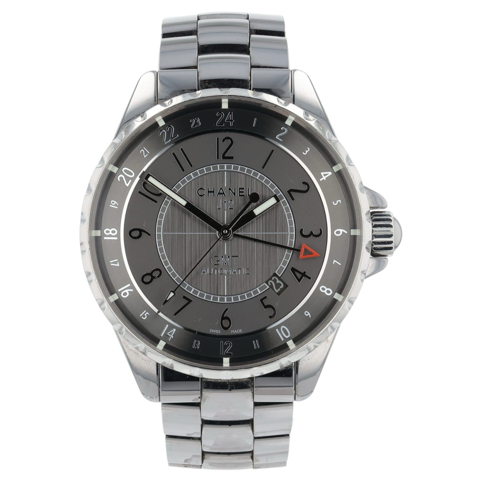 Chanel J12 Chromatic GMT 41mm H3099 Automatic Grey Dial Men's Watch