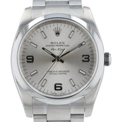 Rolex Air King Dominos Silver Dial Steel 34mm Automatic Unisex Watch 114200
