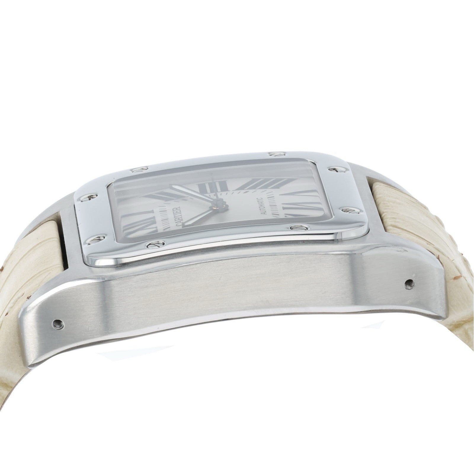 Cartier Santos Silver Dial Stainless Steel 38mm Automatic Men’s Watch W20073X8
