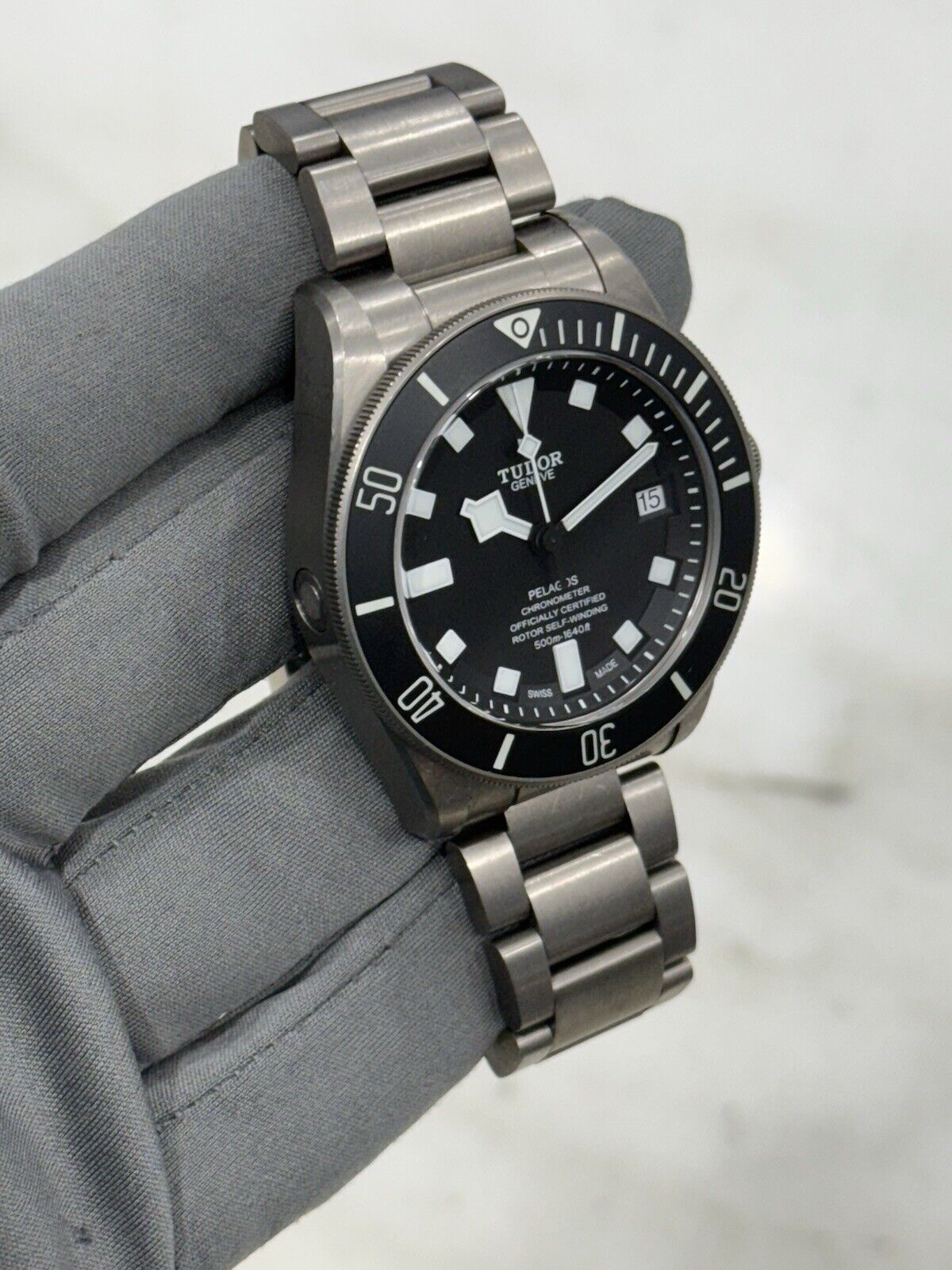 2023 Tudor Pelagos Chronometer Black Dial Titanium Mens Watch 25600TN Box/Papers