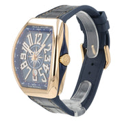 Franck Muller Yachting Blue Dial 18k Rose Gold 44mm Automatic Mens V45 SC DT