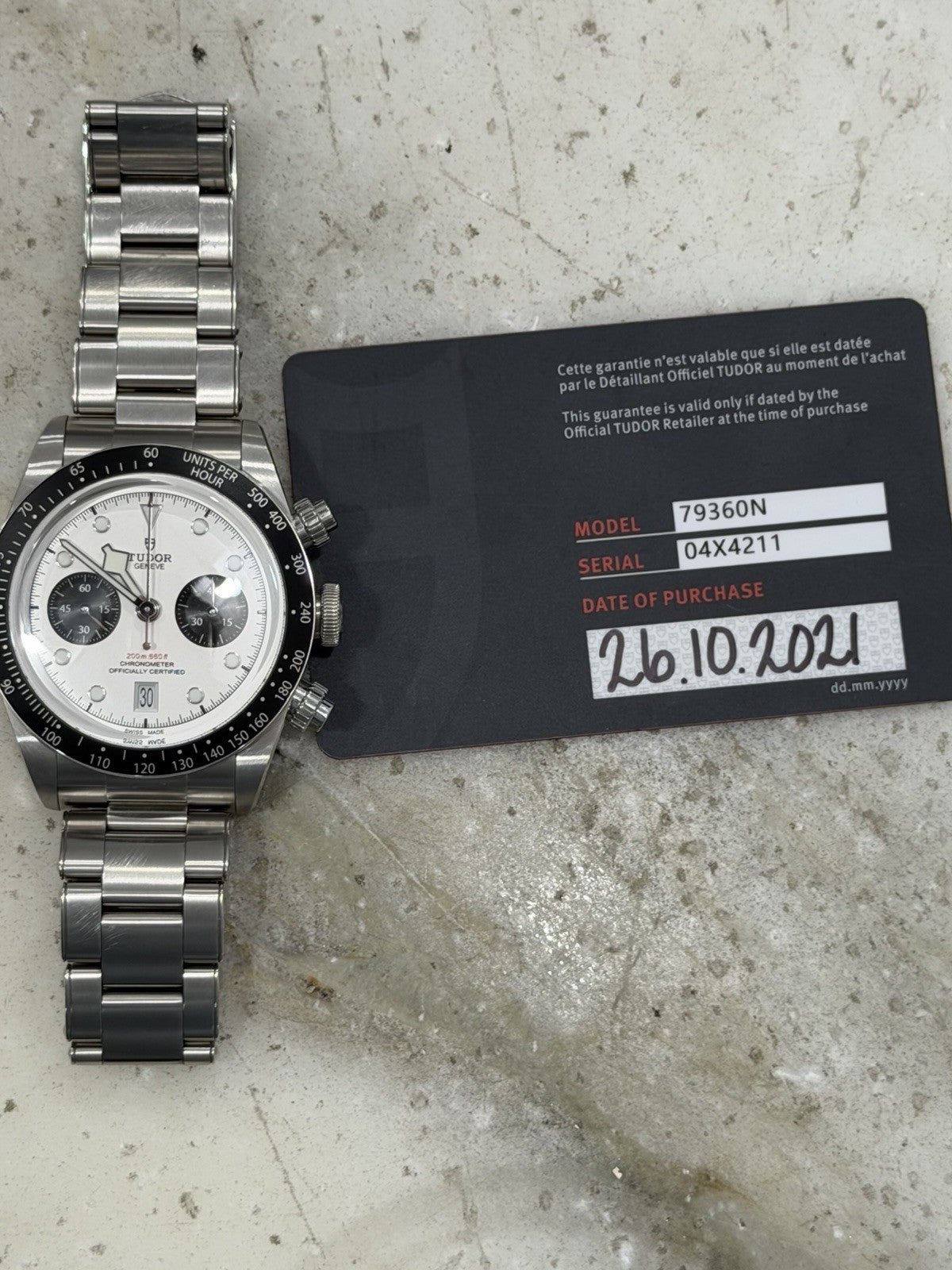 2021 Tudor Chronograph Steel Panda 41mm Automatic Mens Watch 79360N