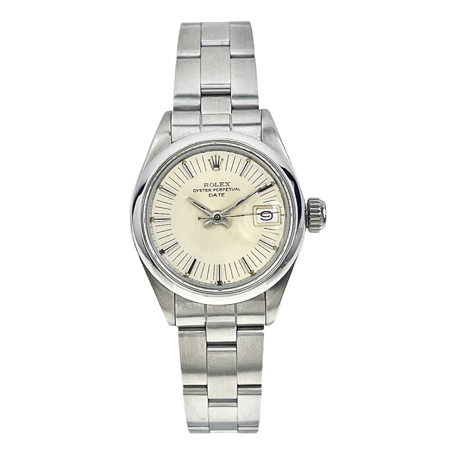 Rolex Oyster Perpetual Date 6916 Stainless Steel 26mm Ladies Watch Vinatge