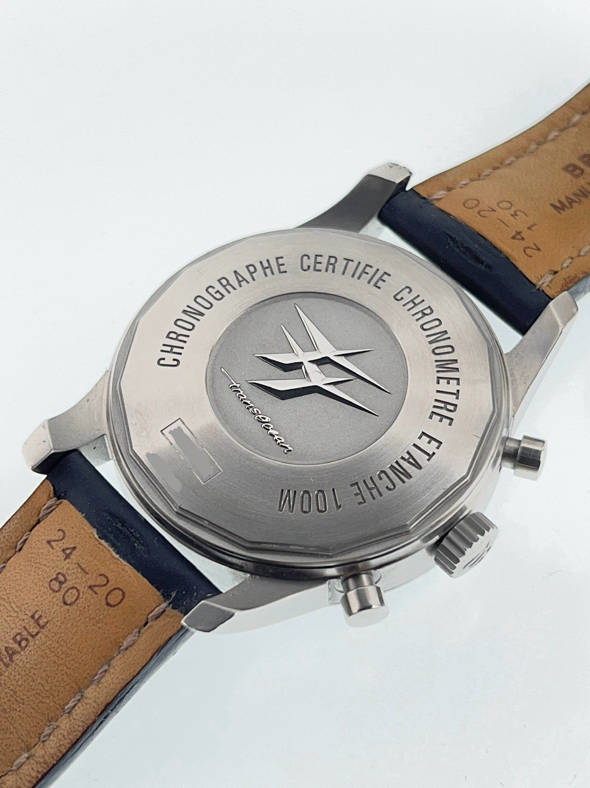 Breitling Transocean Stainless Steel Blue Dial 46mm Automatic Men's Watch AB0510