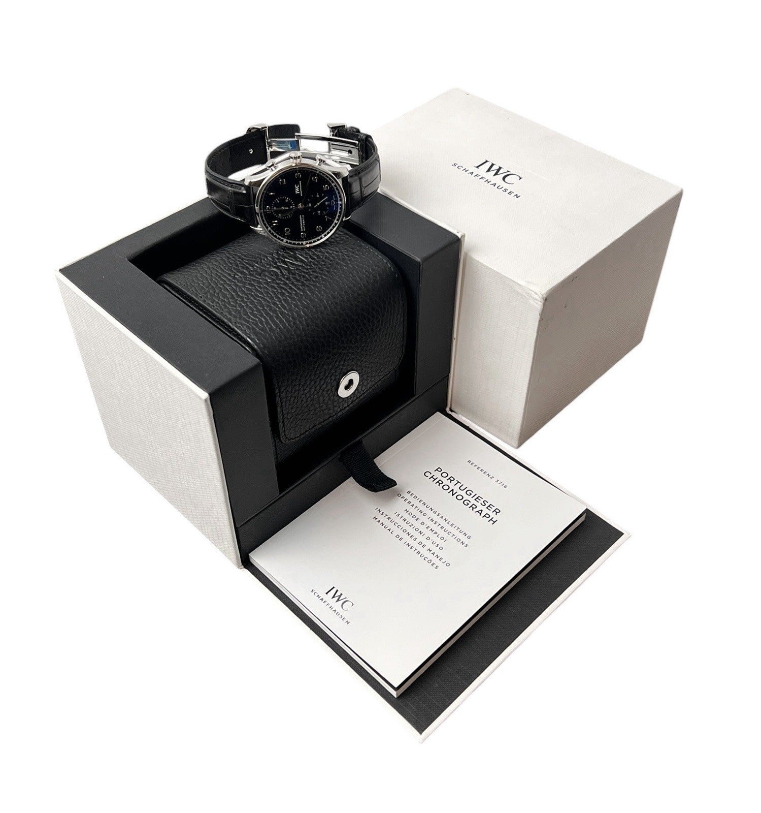 IWC Portugieser Chronograph Black Dial Steel 41mm Automatic Men’s Watch IW371609