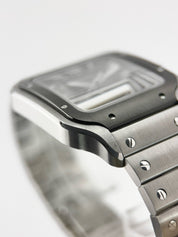Cartier Santos Stainless Steel Grey Dial 39.8mm Automatic Movement Mens Watch