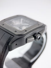Cartier Santos 100 Chronograph Titanium Black 46mm Automatic Watch W2020005