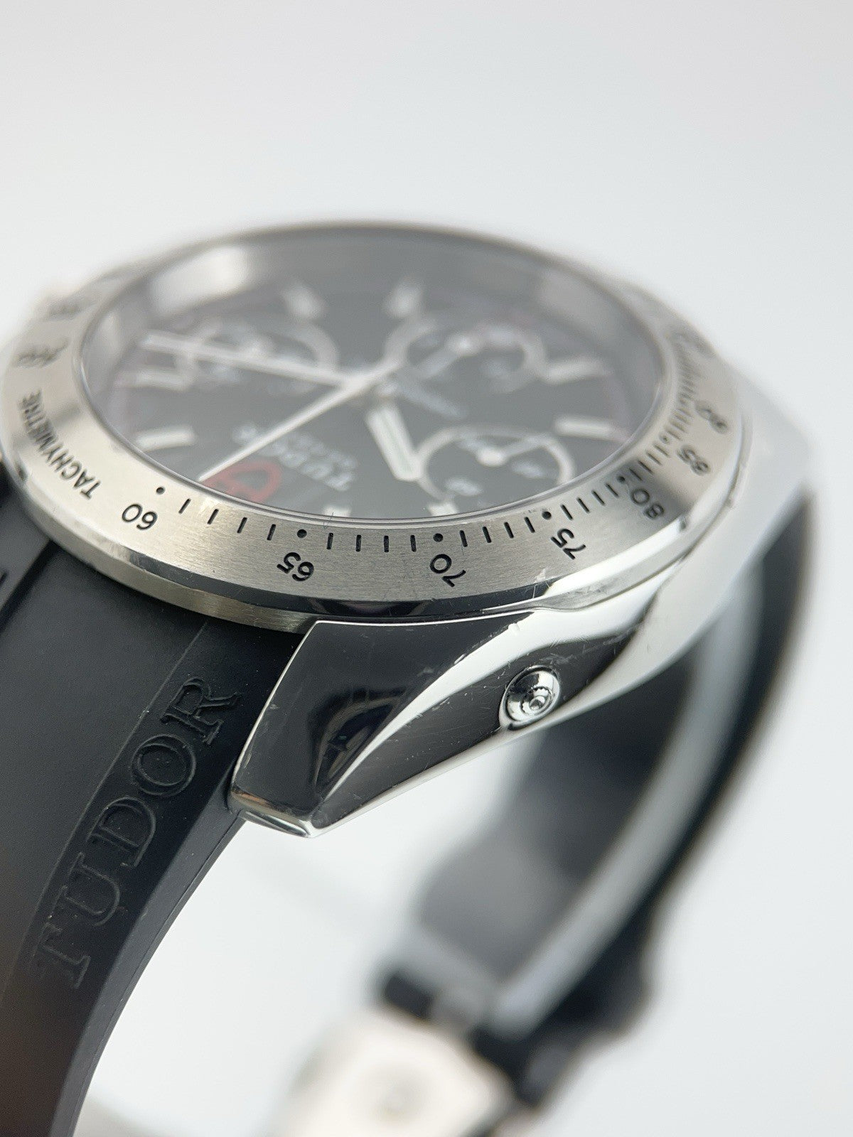 Tudor Sport Chronograph Stainless Steel Black Dial 41mm Automatic Mens 20300 B&P
