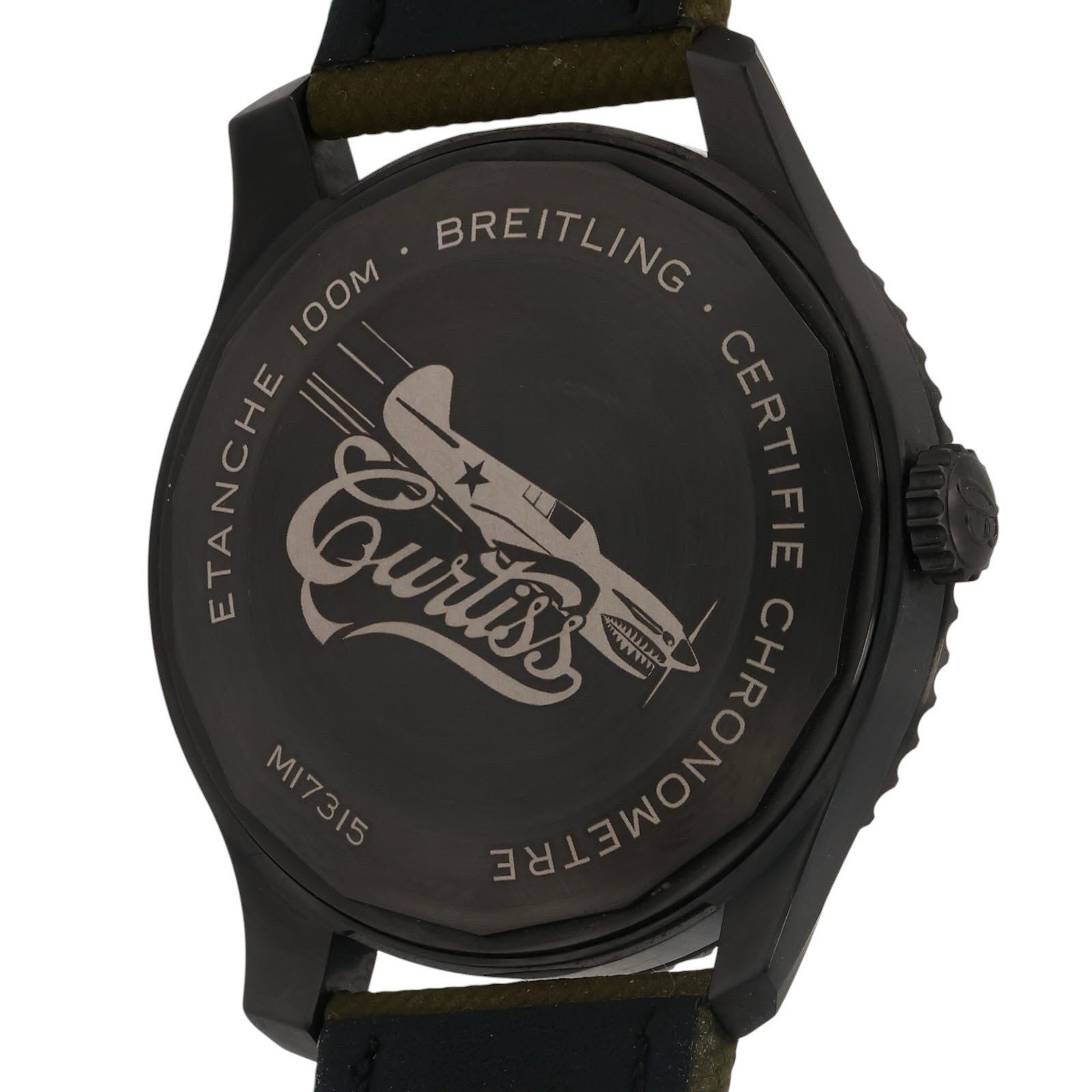 Breitling Aviator Blacksteel Case Green Dial 41mm Automatic Movement Mens M17315