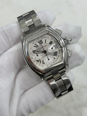 Cartier Roadster Chronograph Silver Dial Steel 43mm Auto Men’s Watch W62006X6