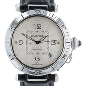 Cartier Pasha Silver Dial 18k White Gold 38mm Automatic Movement Mens Watch 2353