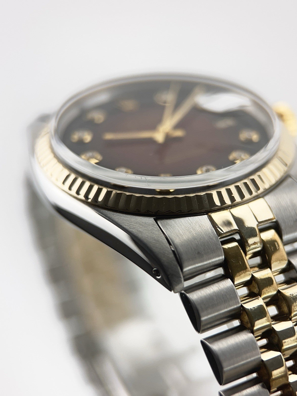 Rolex Datejust Two Tone Gold & Steel Red Dial 36mm Automatic Men’s Watch