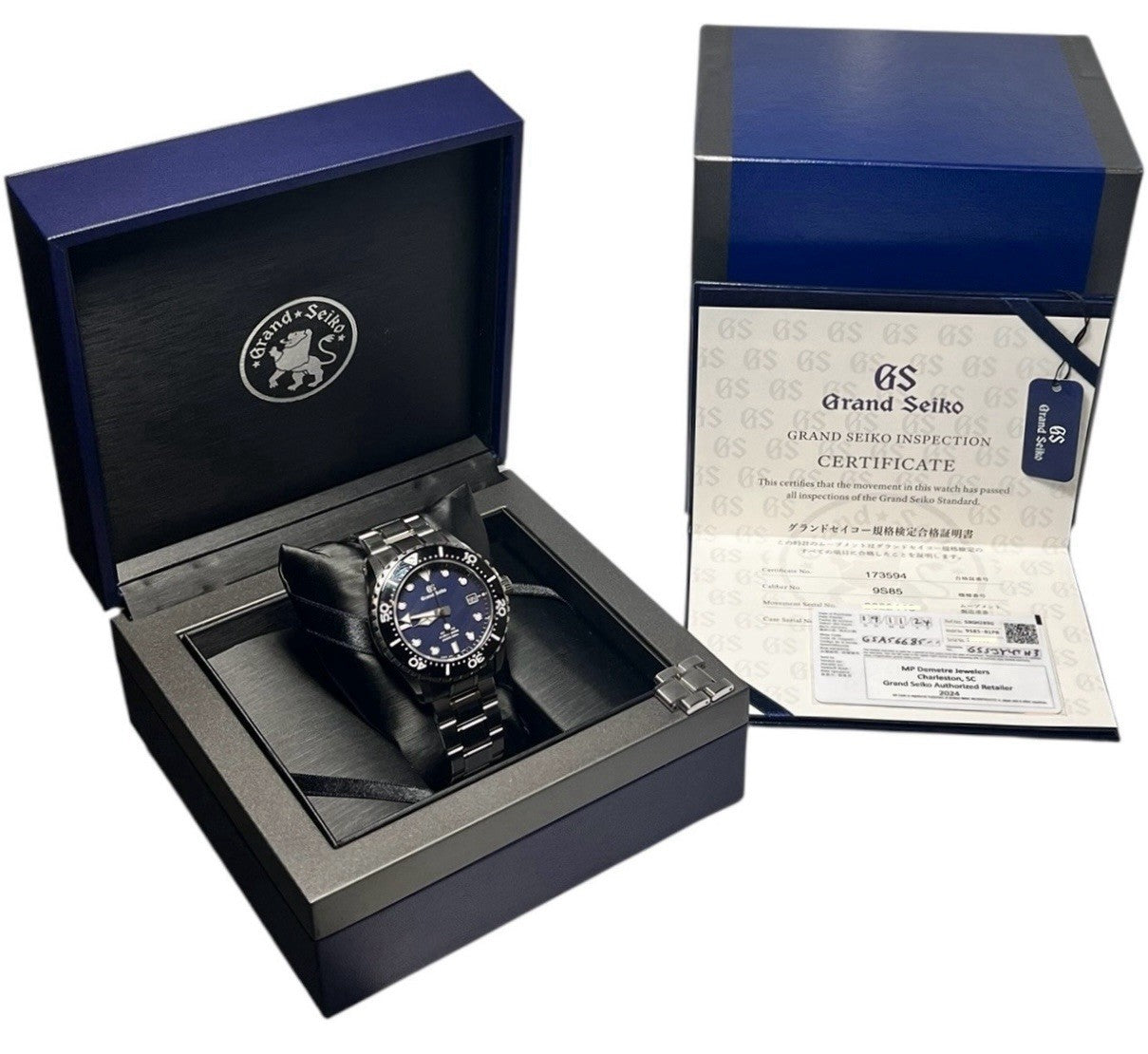 Grand Seiko Hi-Beat Steel Blue Dial 43.8mm Automatic Men's Watch SBGH289