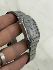 Cartier Santos Silver Color Dial Stainless Steel 39x47mm Automatic Mens WSSA0009