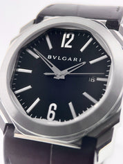 Bulgari Octo Stainless Steel Black Dial 41mm Automatic Movement Men’s BG041S