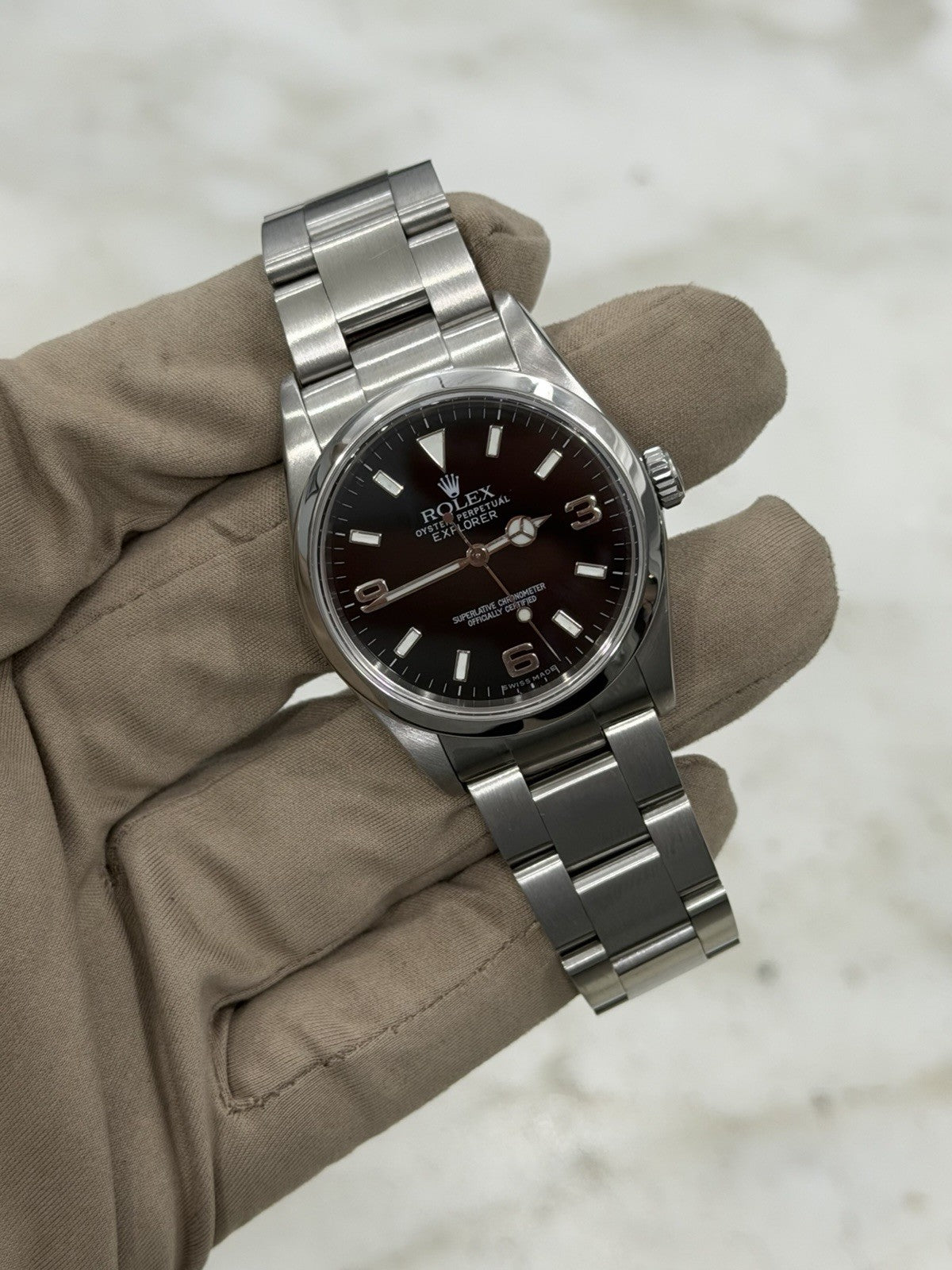 Rolex Explorer Stainless Steel Black Dial 36mm Automatic Mens Watch 114270