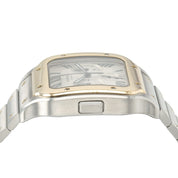 Cartier Santos Chronograph Silver Dial Gold & Steel 43mm Automatic Mens W2SA0008