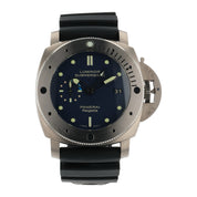 Panerai Luminor Titanium Blue Dial 47mm Automatic Movement Mens Watch PAM00371