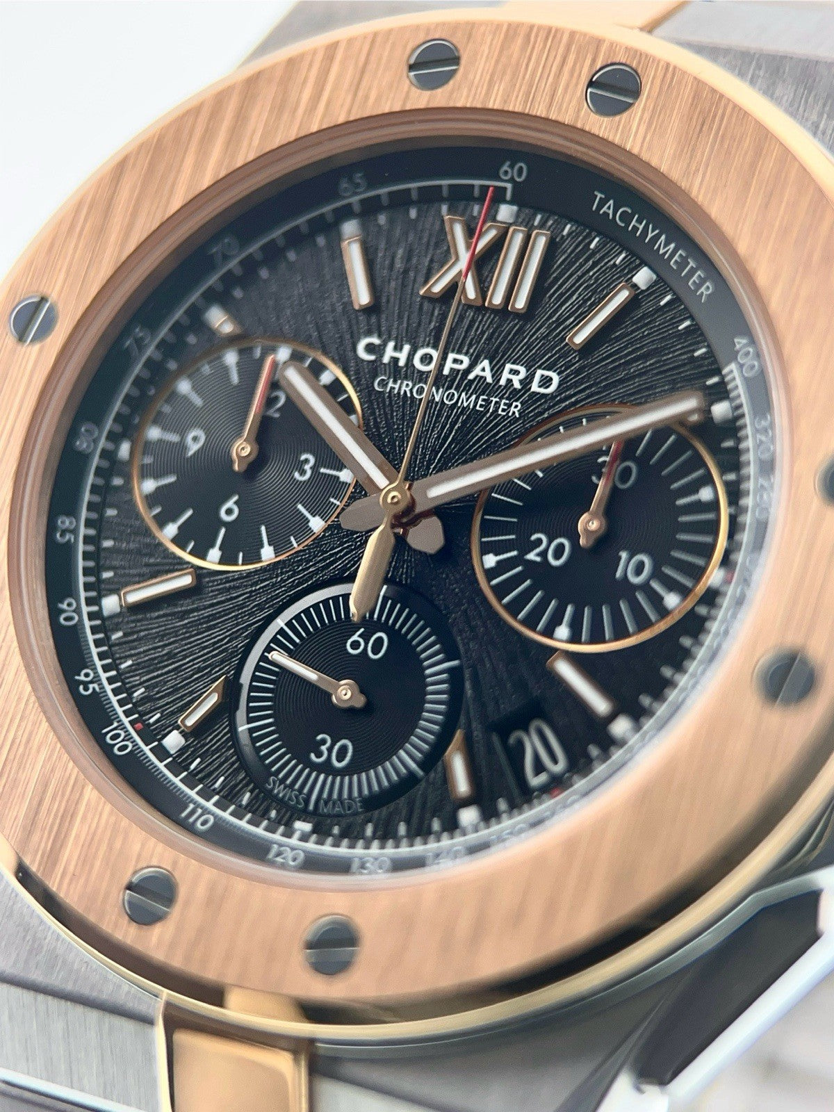 Chopard Alpine Eagle Gold & Steel Black Dial 44mm Men’s Watch 298609-6001