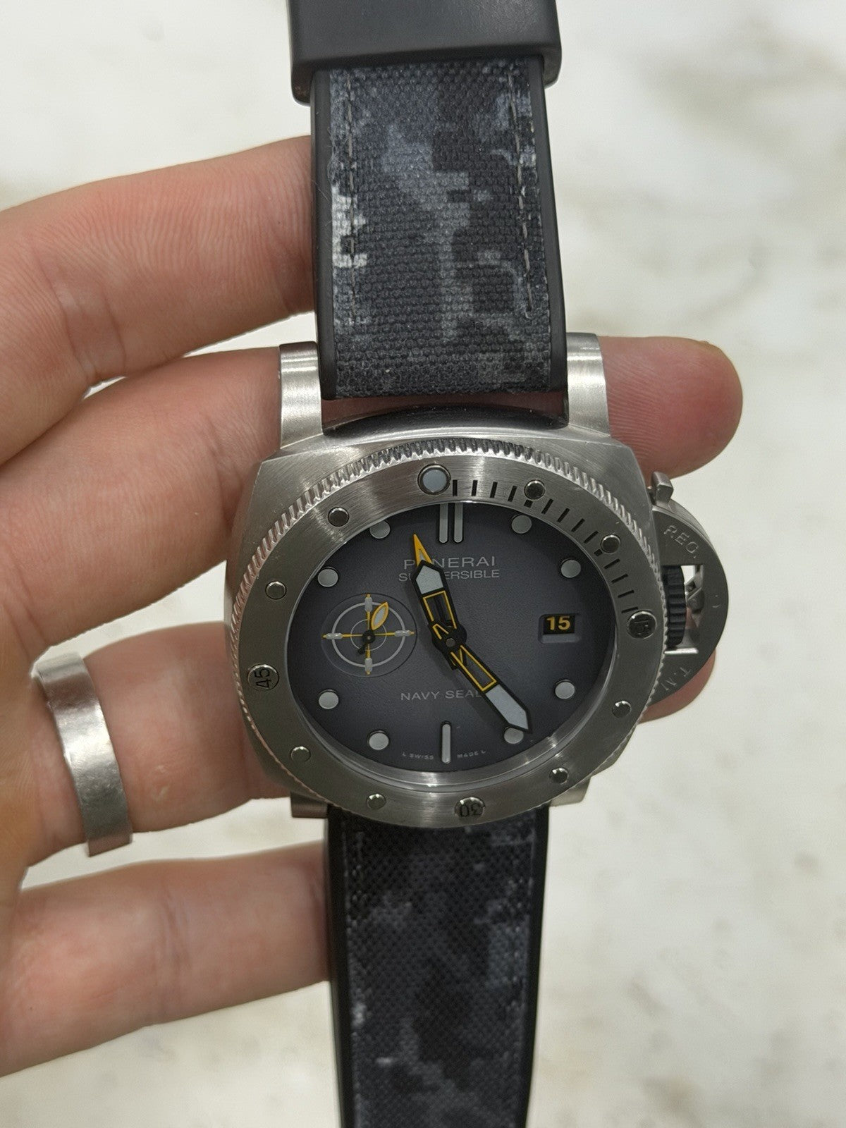 Panerai Submersible Navy Seals PAM01323 Automatic 44mm Grey Dial Watch