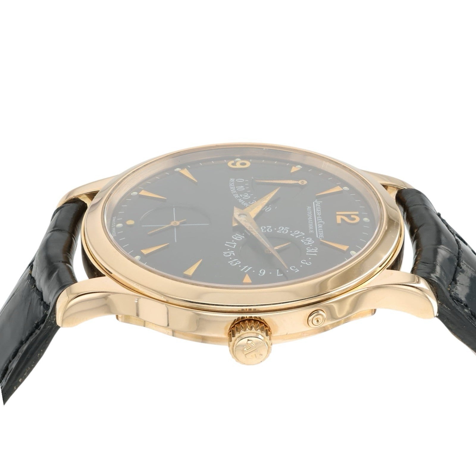 Jaeger-LeCoultre Master Control Black Dial 18k Rose Gold 37mm Mens 140.2.93.S