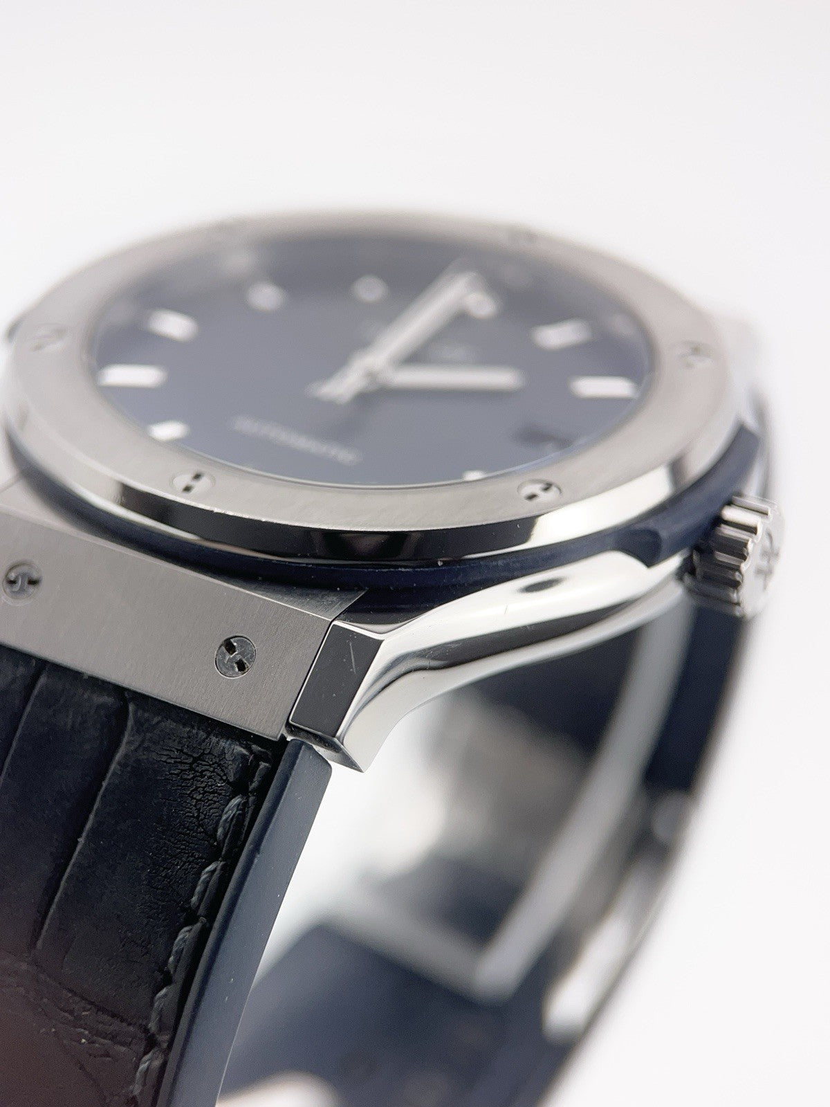 Hublot Classic Fusion Titanium Blue Dial 45mm Men's Watch 511.NS.7170.LR