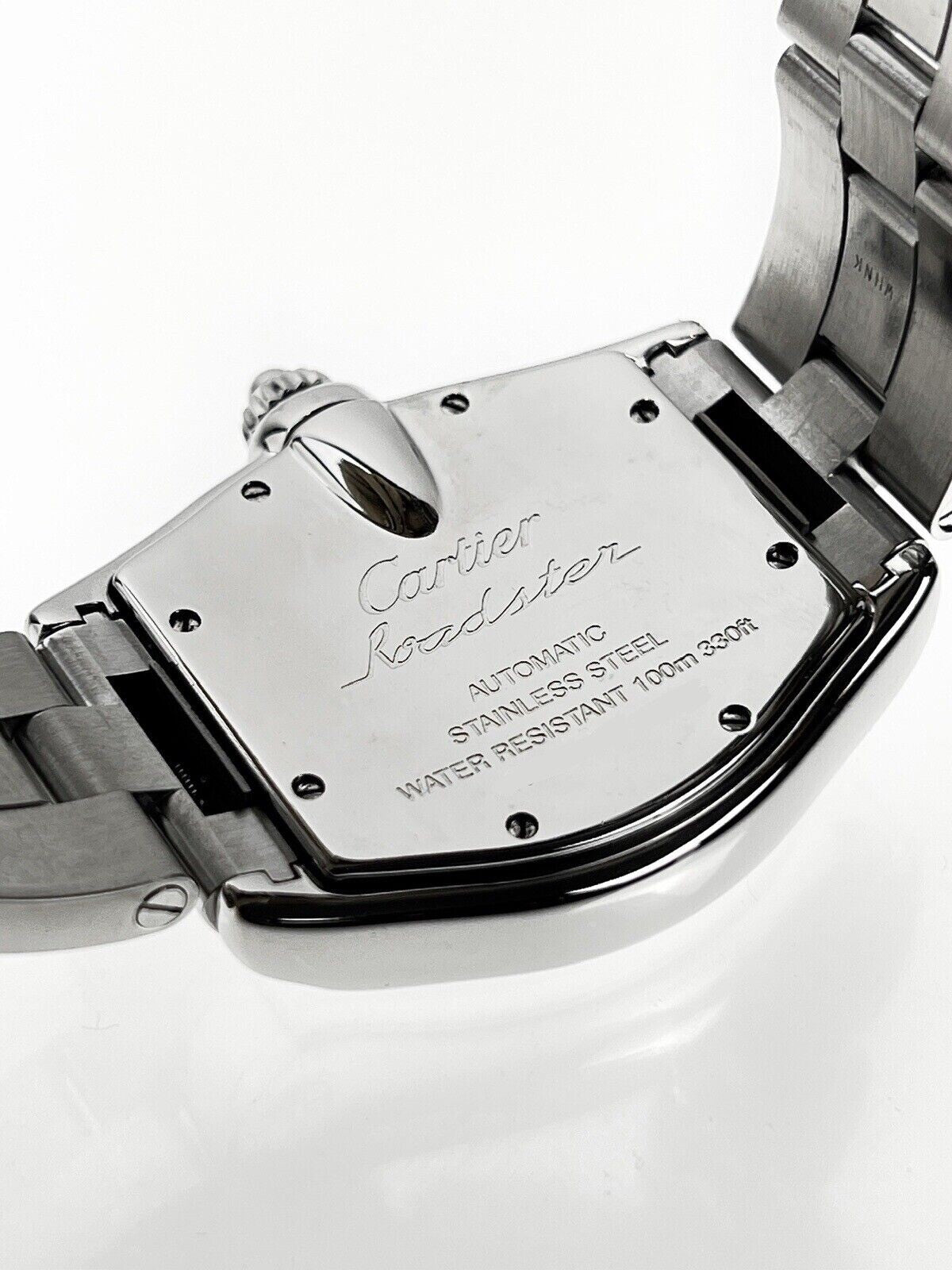 Cartier Roadster 2510 Automatic Silver Roman Dial Watch Large Size 37mm Watch