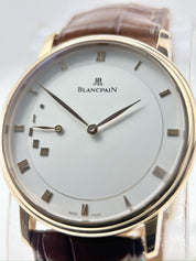 Blancpain Villeret Ultra Slim Automatic 40mm 18k Rose Gold Watch Silver 4040