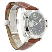 Panerai Luminor GMT Black Dial Steel 44mm Automatic Date Mens Watch PAM00088
