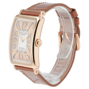Franck Muller Long Island 18k Rose Gold Salmon Dial 36x26mm Quartz Watch 952QZ
